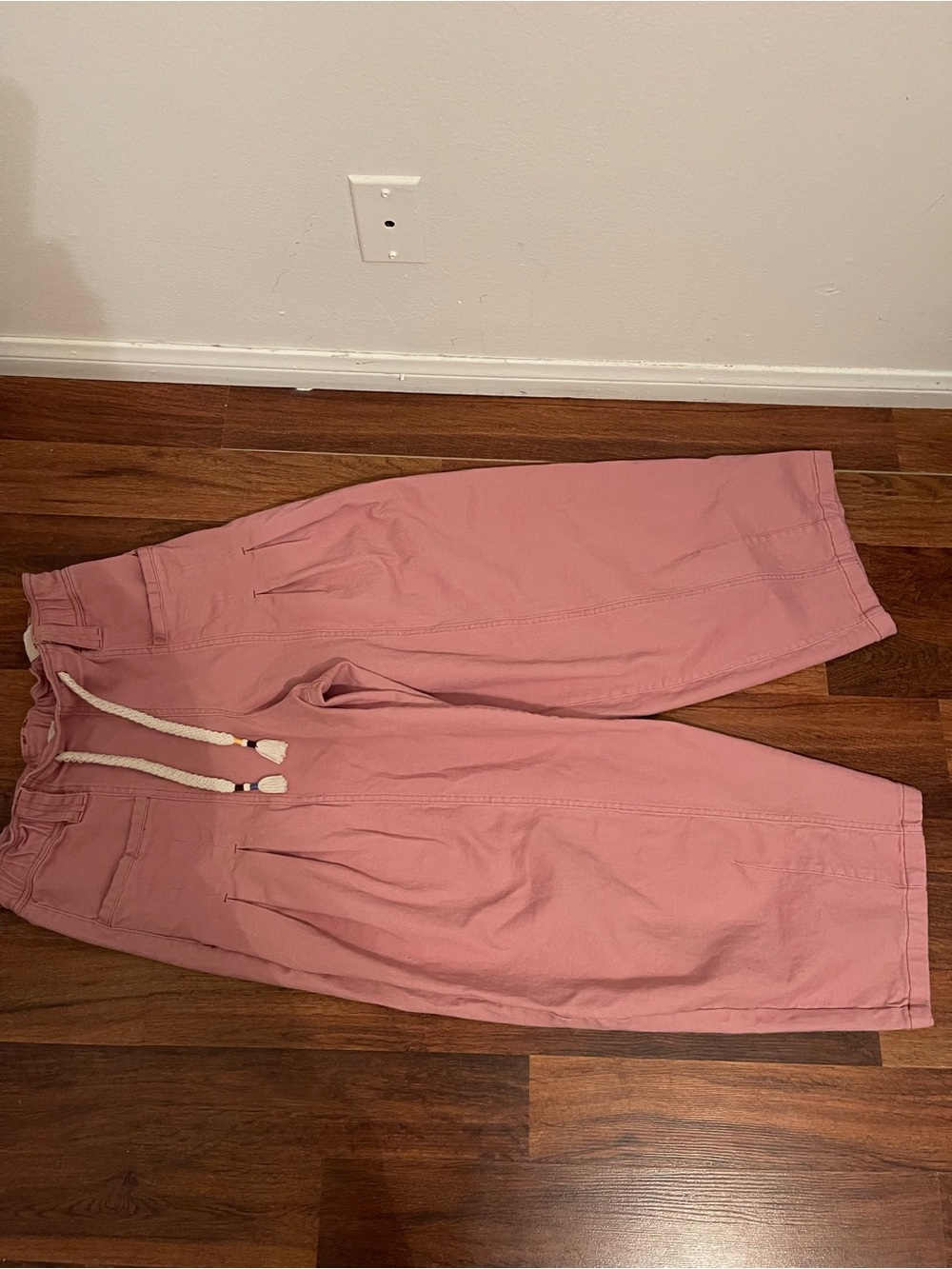 Pink Drawstring Wide-Leg Pants - Picture 10 of 16